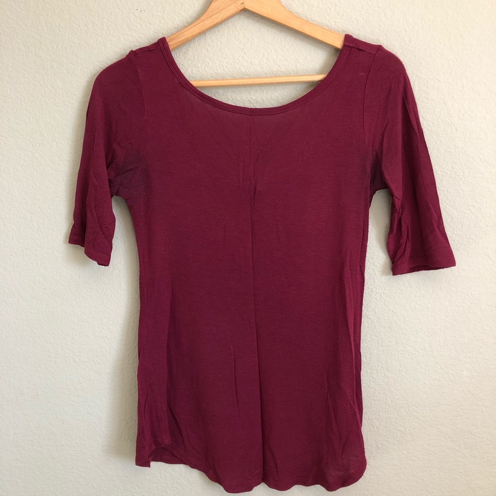 Burgundy shirt